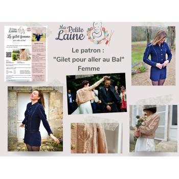 Pour aller au bal cardigan pattern - Digital Version- English Version