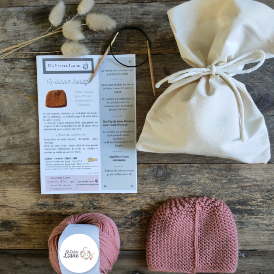 Knitting kit: the adjustable hat