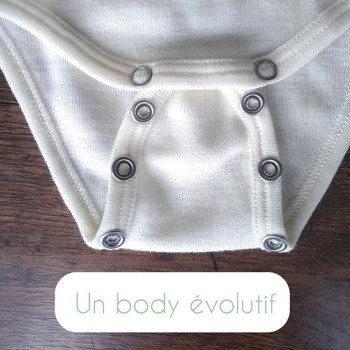 Adjustable bodysuit 100% merino